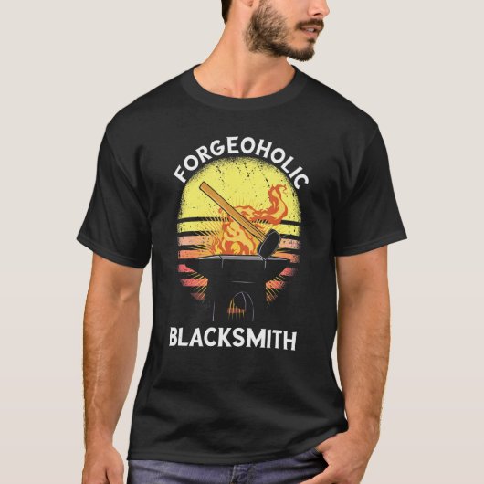 鍛冶屋レトロ鍛冶工具鍛冶金工A Tシャツ (正面)