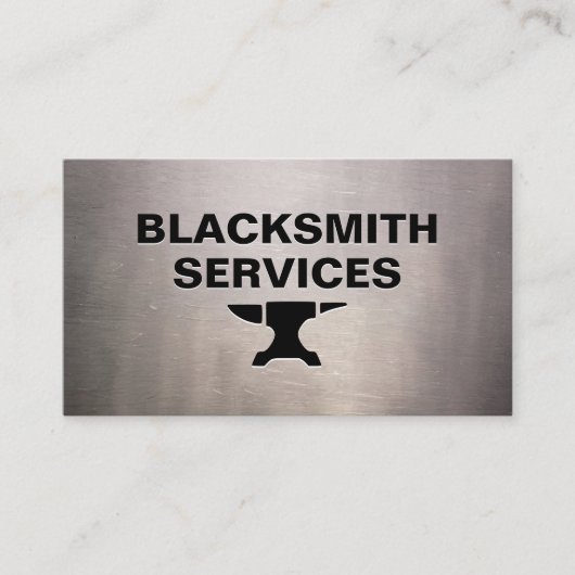 鍛冶屋 – シートメタル擦り切れたのアンビル 名刺 (正面)