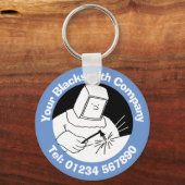 鍛冶屋、溶接機、鉄鋼加工業者 キーホルダー (正面)