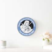 鍛冶屋、溶接機、鉄鋼加工業者 ラウンド壁時計 (ホーム)