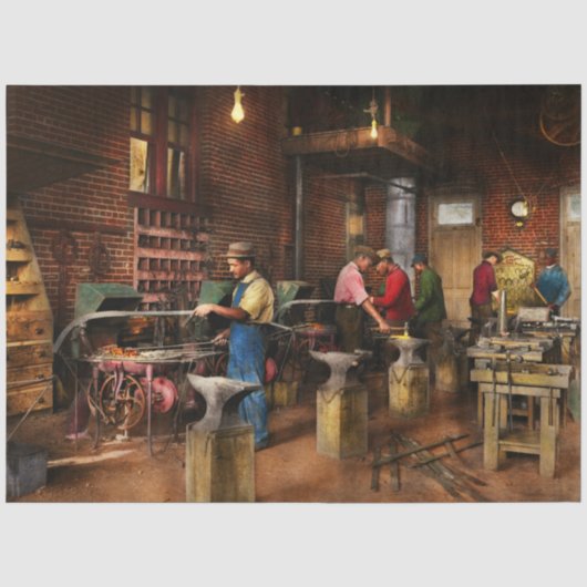 鍛冶屋 - 1899年の鍛冶屋学校 薄葉紙 (正面)