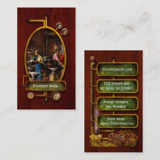 鍛冶屋 – Blacksmithing school 1899 名刺 (正面/裏面)