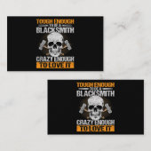 鍛冶金工の鍛冶屋になるほど丈夫な 名刺 (正面/裏面)