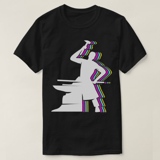 鍛冶金床ブラックスミスのプルオーバー Tシャツ (デザイン正面)