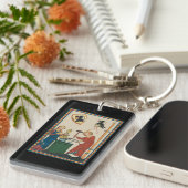 鍛冶鍛造ヘルメット中世アート キーホルダー (正面右)