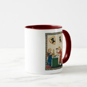 鍛冶鍛造ヘルメット中世アート マグカップ (正面右)