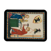 鍛冶鍛造ヘルメット中世アート マグネット (横)