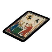 鍛冶鍛造ヘルメット中世アート マグネット (左側)