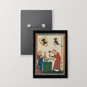 鍛冶鍛造ヘルメット中世アート 缶バッジ (正面/裏面)