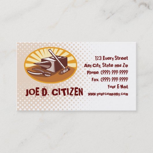 鍛治屋のハンマーの名刺 名刺 (正面)