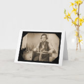 鍛治屋の働く銀板写真1846年 カード (黄色い花)