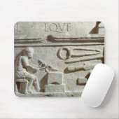 鍛治屋の店および用具を描写するレリーフ、浮き彫り マウスパッド (マウス)