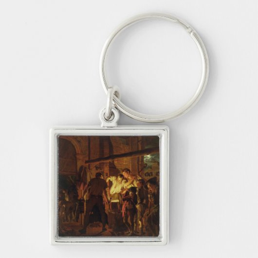 鍛治屋の店(キャンバスの油) キーホルダー (正面)