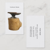 鍛治屋の金敷の名刺のテンプレート 名刺 (正面/裏面)