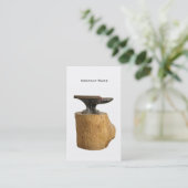 鍛治屋の金敷の名刺のテンプレート 名刺 (スタンド正面)