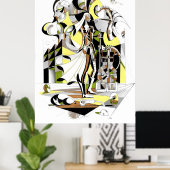 鍛造された墨剣術 ポスター (ホームオフィス)