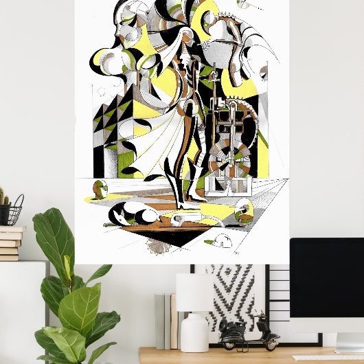 鍛造された墨剣術 ポスター (ホームオフィス)