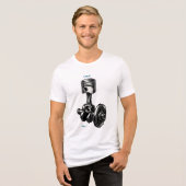 鍛造された運動:力のハート トライブレンドTシャツ (正面全面)