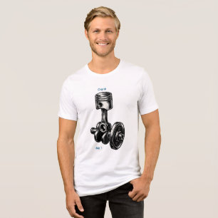 鍛造された運動:力のハート トライブレンドTシャツ