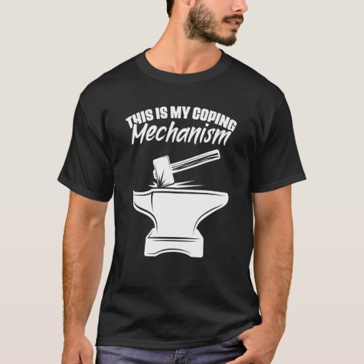鍛造アンビルハンマー鍛造メタル加工Bl Tシャツ (正面)