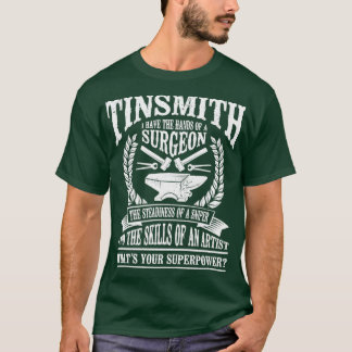 鍛造メタル加工ブラック神話ブラックスミスTinsmith Tシャツ