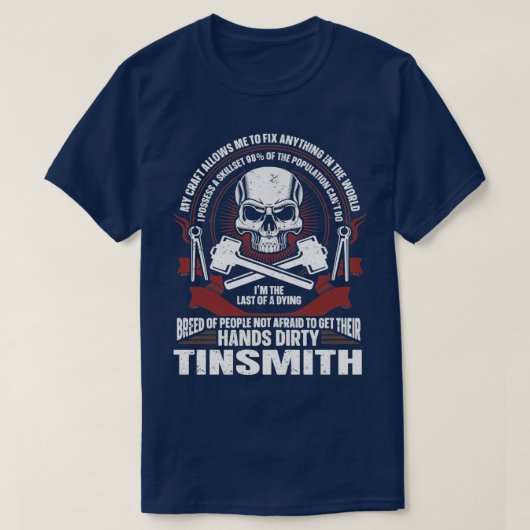 鍛造メタル鍛造Blacksmith Tinsmith T Tシャツ (デザイン正面)