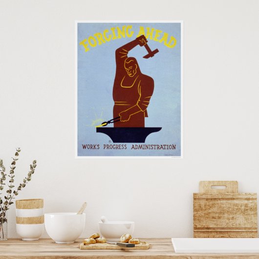 鍛造1940 WPA ポスター (キッチン)