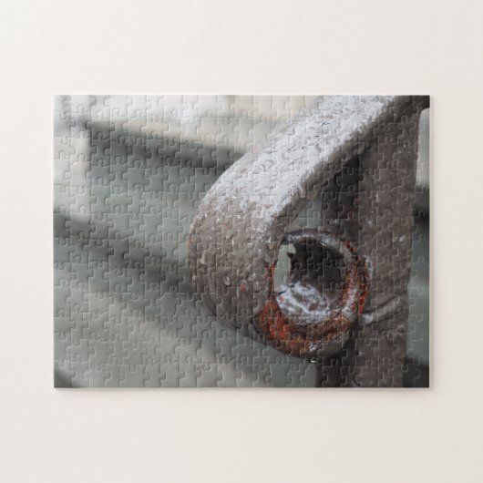 鍛錬鉄の手すり雨滴ニューヨーク市NYC ジグソーパズル (横)