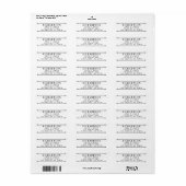 鍛錬鉄バーのアドレス ラベル (フルシート)