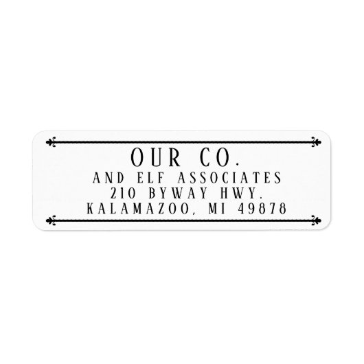 鍛錬鉄バーのアドレス ラベル (正面)