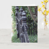 鍛錬鉄柵ノートカード カード (黄色い花)