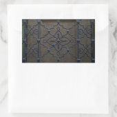 鍛錬鉄格子ヴィンテージ建築金属deta 長方形シール (バッグ)