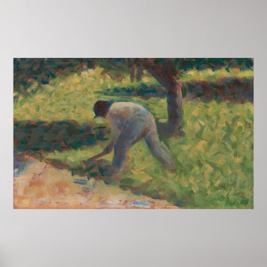 鍬を持った農民 ポスター (正面)