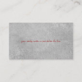 鍵および家の不動産の名刺 名刺 (裏面)