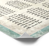 鍵からハートドライブ披露宴テーブルのシーティングチャート ポスター (角)