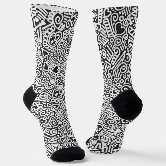 鍵からハート柄ソックス ソックス (傾斜あり)