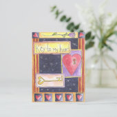 鍵からハート ポストカード (スタンド正面)