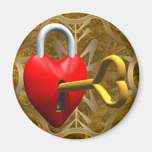 鍵からハート マグネット (正面)