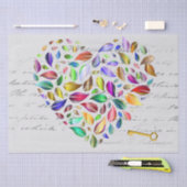 鍵からハート 薄葉紙 (クラフト)