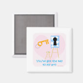 鍵からマイアートおもしろい漫画フリートことわざ マグネット (正面/裏面)