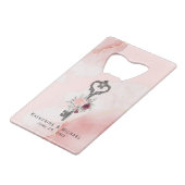 鍵からマイハートボトルオープナー結婚式の引き出物 クレジットカード栓抜き (正面アングル)