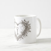 鍵からマイハートマグカップ コーヒーマグカップ (正面右)