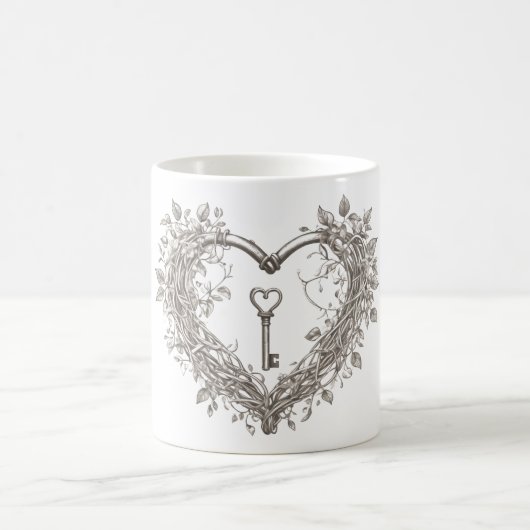 鍵からマイハートマグカップ コーヒーマグカップ (中央)