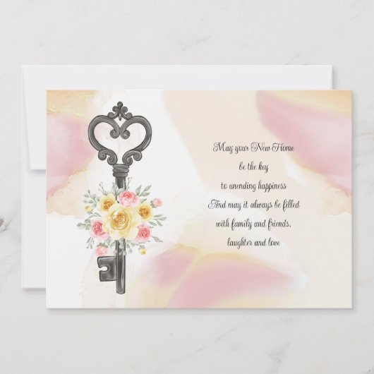 鍵から新しいホームカード 招待状 (正面)