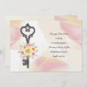 鍵から新しいホームカード 招待状 (正面/裏面)