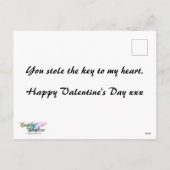 鍵から私のハートバレンタイン シーズンポストカード (裏面)