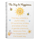 鍵からHappiness Notebookへ – 感動的 Journal ノートブック (正面)