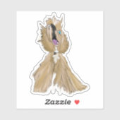 鍵とバナナ、ミニチュアのコッカースパニエル犬5 シール (シート)