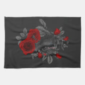 鍵とバラ キッチンタオル (横)