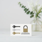 鍵と南京錠、ロックスミス・ビジネス・カード 名刺 (スタンド正面)